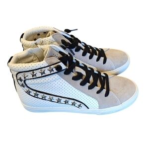 Vintage Havana Gadol High White Taupe Sneakers NEW Womens